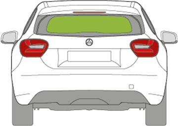 Afbeelding van Achterruit Mercedes A-klasse 5 deurs