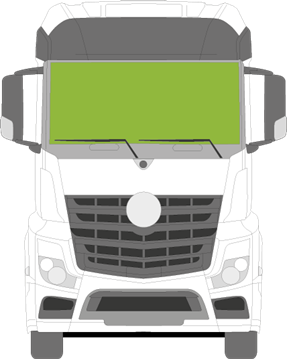 Afbeelding van Voorruit Mercedes Actros 820 2.3m breed sensor/camera naast elkaar
