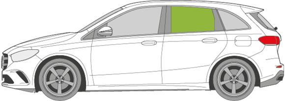 Afbeelding van Zijruit links Mercedes B-klasse 