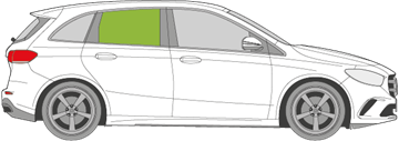 Afbeelding van Zijruit rechts Mercedes B-klasse 