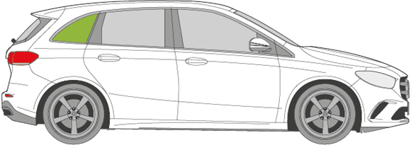 Afbeelding van Zijruit rechts Mercedes B-klasse 