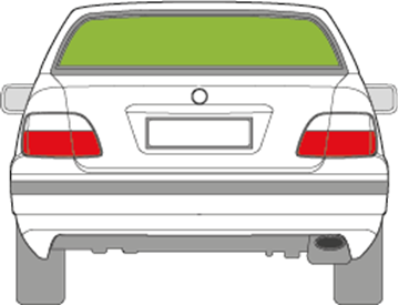 Afbeelding van Achterruit Mercedes CLK coupé