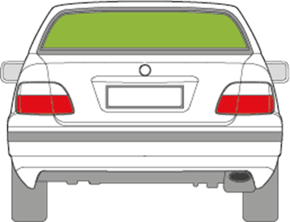 Afbeelding van Achterruit Mercedes CLK coupé