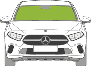 Afbeelding van Voorruit Mercedes A-klasse sedan sensor 2x camera TV HUD