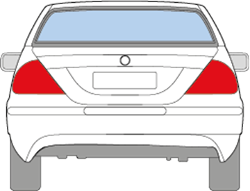 Afbeelding van Achterruit Mercedes CLK-klasse coupé antenne/GPS/sleutelloos openen (Avantgarde)