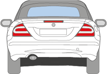 Afbeelding van Achterruit Mercedes CLK-klasse cabrio (Avantgarde)