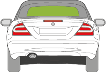 Afbeelding van Achterruit Mercedes CLK-klasse cabrio 