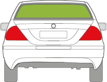 Afbeelding van Achterruit Mercedes CLK-klasse coupé antenne/GPS/sleutelloos openen 