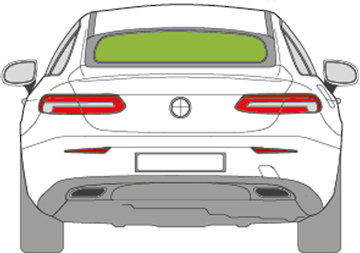 Afbeelding van Achterruit Mercedes E-klasse coupé radio/nood assistent