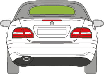 Afbeelding van Achterruit Mercedes CLK cabrio 