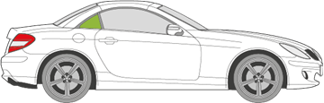 Afbeelding van Zijruit rechts Mercedes SLK 