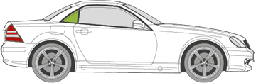 Afbeelding van Zijruit rechts Mercedes SLK 