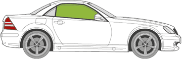 Afbeelding van Zijruit rechts Mercedes SLK (1996-2000)