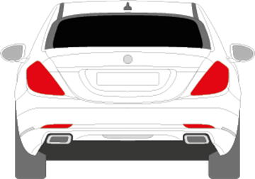 Afbeelding van Achterruit Mercedes S-klasse antenne/alarm/remlicht (DONKERE RUIT)