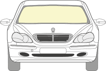 Afbeelding van Voorruit Mercedes S-klasse 2002-2003 coated/sensor/verwarmd 