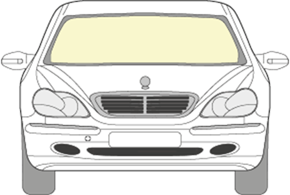 Afbeelding van Voorruit Mercedes S-klasse 2002-2003 coated/sensor/verwarmd 