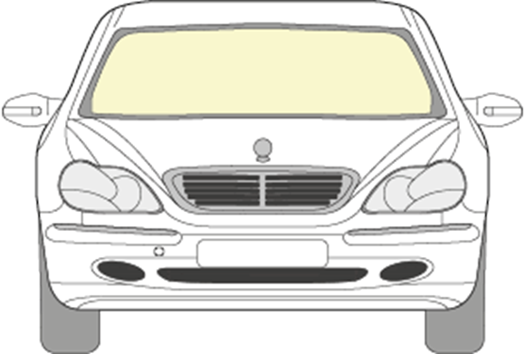 Afbeelding van Voorruit Mercedes S-klasse 2003-2005 coated/sensor/verwarmd 