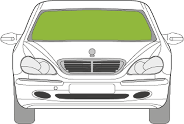 Afbeelding van Voorruit Mercedes S-klasse 2003-2005 sensor/verwarmd 