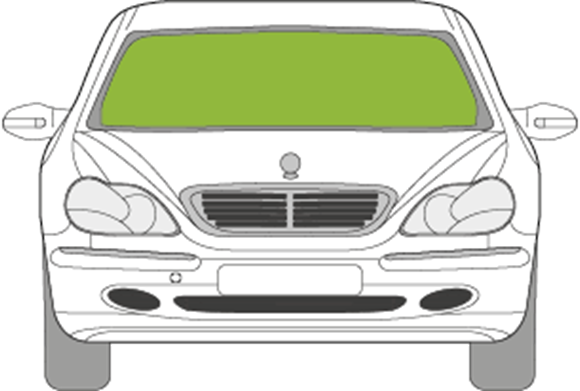 Afbeelding van Voorruit Mercedes S-klasse 2003-2005 sensor/verwarmd 