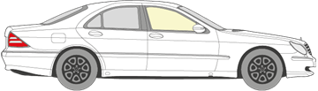 Afbeelding van Zijruit rechts Mercedes S-klasse 
