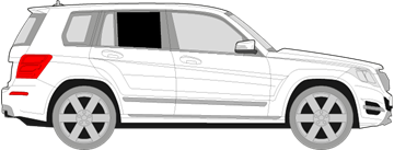 Afbeelding van Zijruit rechts Mercedes GLK (DONKERE RUIT)