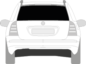 Afbeelding van Achterruit Mercedes C-klasse break TV/GPS/alarm (DONKERE RUIT)
