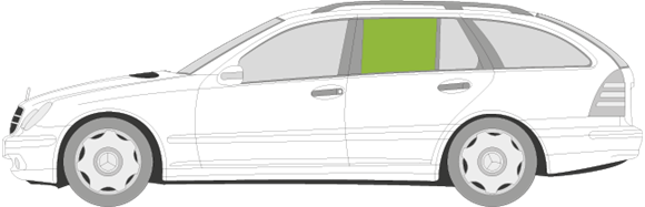 Afbeelding van Zijruit links Mercedes C-klasse break (2001-2003)  