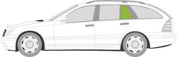 Afbeelding van Zijruit links Mercedes C-klasse break 