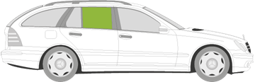 Afbeelding van Zijruit rechts Mercedes C-klasse break (2001-2003)  