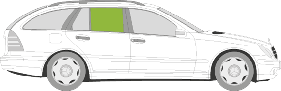 Afbeelding van Zijruit rechts Mercedes C-klasse break (2001-2003)  