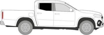 Afbeelding van Zijruit rechts Mercedes X-klasse (DONKERE RUIT)