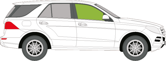 Afbeelding van Zijruit rechts Mercedes M-klasse 