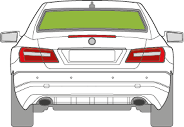 Afbeelding van Achterruit Mercedes E-klasse coupé antenne/TV