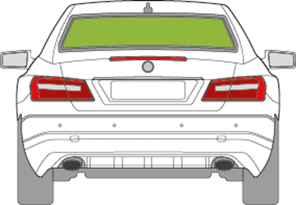 Afbeelding van Achterruit Mercedes E-klasse coupé antenne/TV