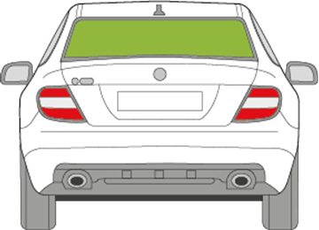 Afbeelding van Achterruit Mercedes C-klasse coupé antenne/TV