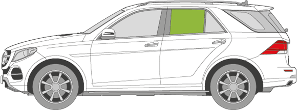 Afbeelding van Zijruit links Mercedes GLE-klasse 
