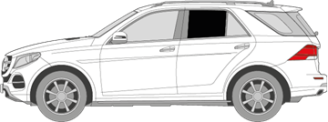 Afbeelding van Zijruit links Mercedes GLE-klasse (DONKERE RUIT)