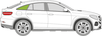 Afbeelding van Zijruit rechts Mercedes GLE-klasse coupé 