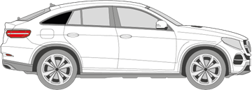 Afbeelding van Zijruit rechts Mercedes GLE-klasse coupé (DONKERE RUIT) 