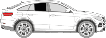 Afbeelding van Zijruit rechts Mercedes GLE-klasse coupé (DONKERE RUIT) 