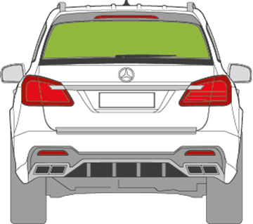Afbeelding van Achterruit Mercedes GLS-klasse 