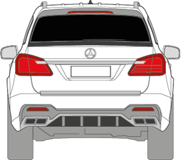 Afbeelding van Achterruit Mercedes GLS-klasse (DONKERE RUIT)