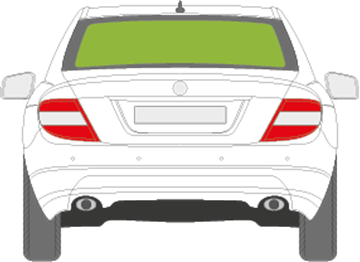Afbeelding van Achterruit Mercedes C-klasse sedan antenne
