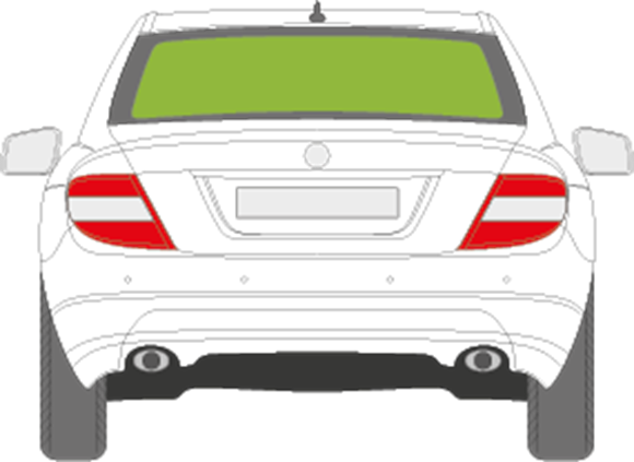 Afbeelding van Achterruit Mercedes C-klasse sedan antenne