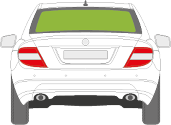 Afbeelding van Achterruit Mercedes C-klasse sedan antenne/TV/sleutelloos openen