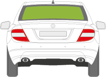 Afbeelding van Achterruit Mercedes C-klasse sedan antenne/GPS/sleutelloos openen