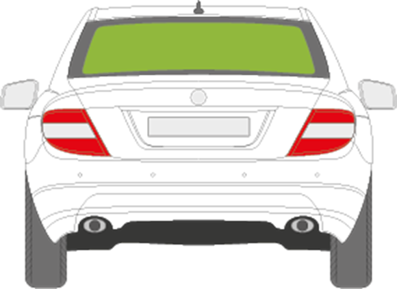 Afbeelding van Achterruit Mercedes C-klasse sedan antenne/GPS/sleutelloos openen