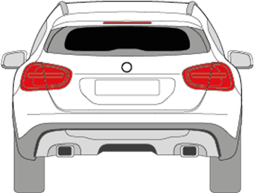 Afbeelding van Achterruit Mercedes GLA-klasse (DONKERE RUIT)