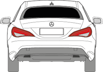 Afbeelding van Achterruit Mercedes CLA-klasse coupé (DONKERE RUIT)