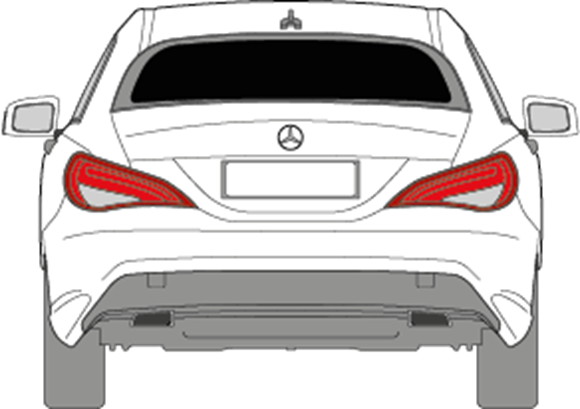 Afbeelding van Achterruit Mercedes CLA-klasse coupé (DONKERE RUIT)